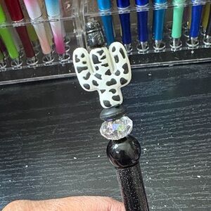 Black and White Cactus Pen